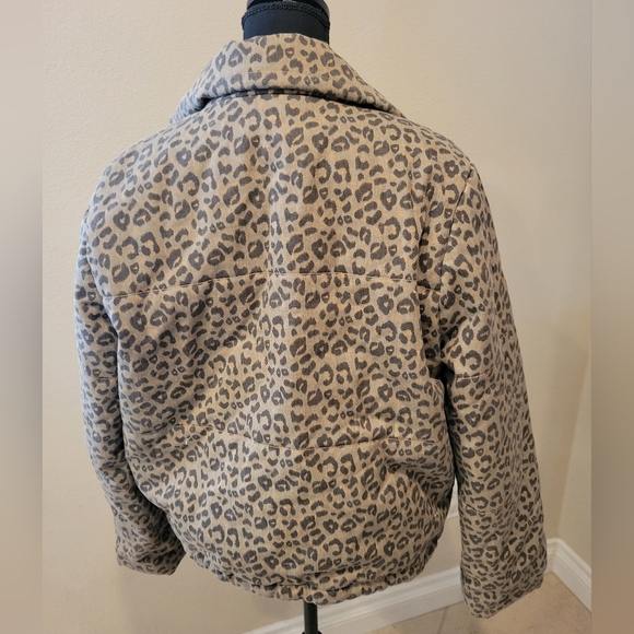 LEOPARD PRINT DENIM JACKET - Picture 2 of 6